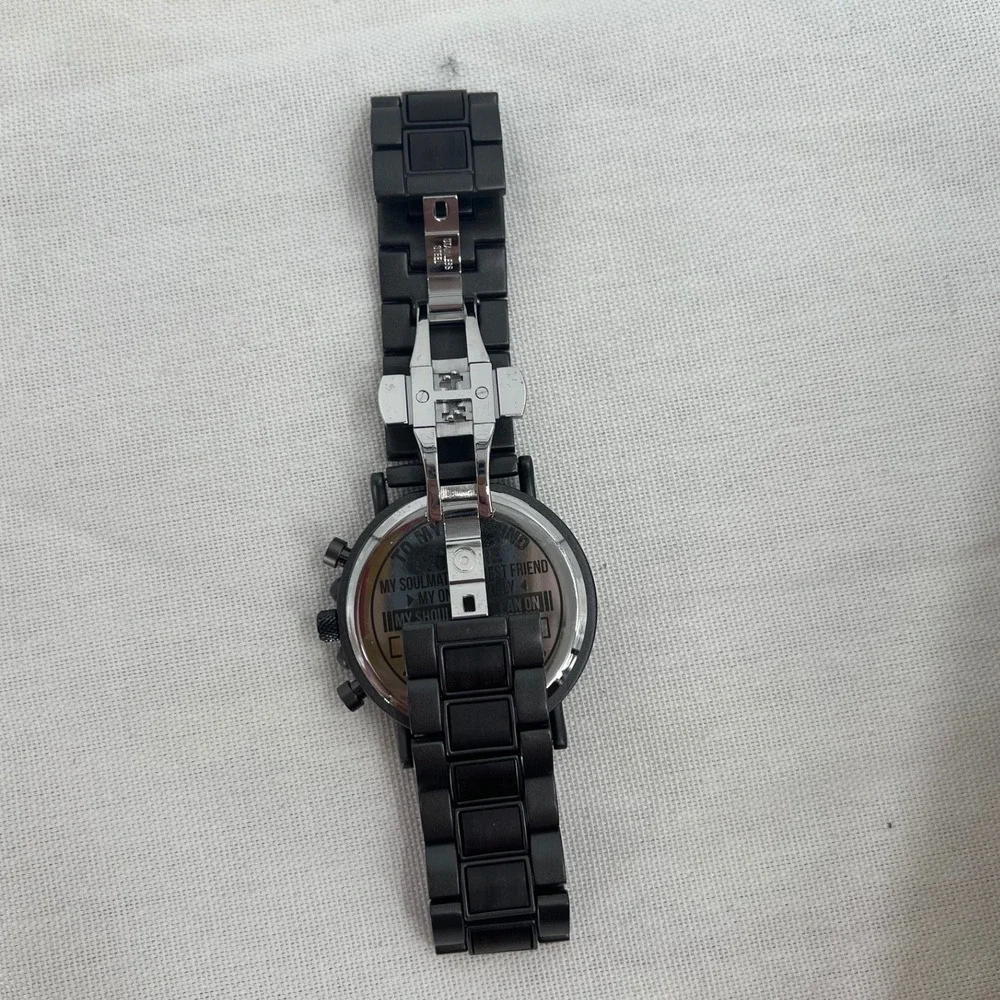 BOBO BIRD Mens Chronograph Wood & Stainless Steel Watch To My Husband Engraved